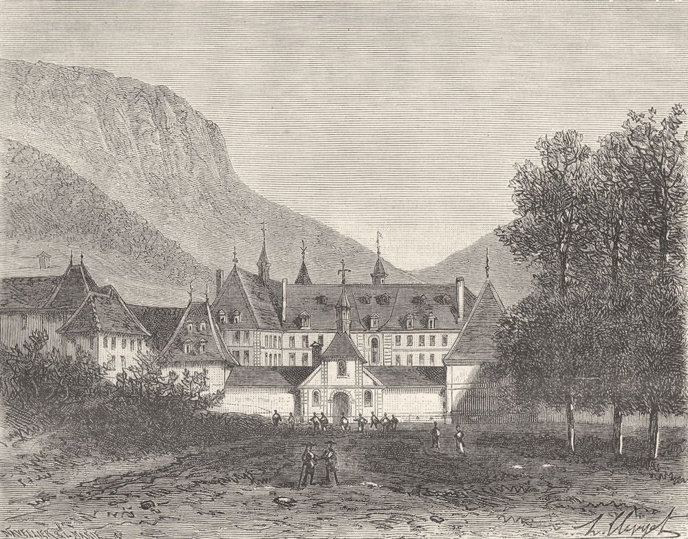 ISÈRE. Isere. Grande-Chartreuse 1881 old antique vintage print picture